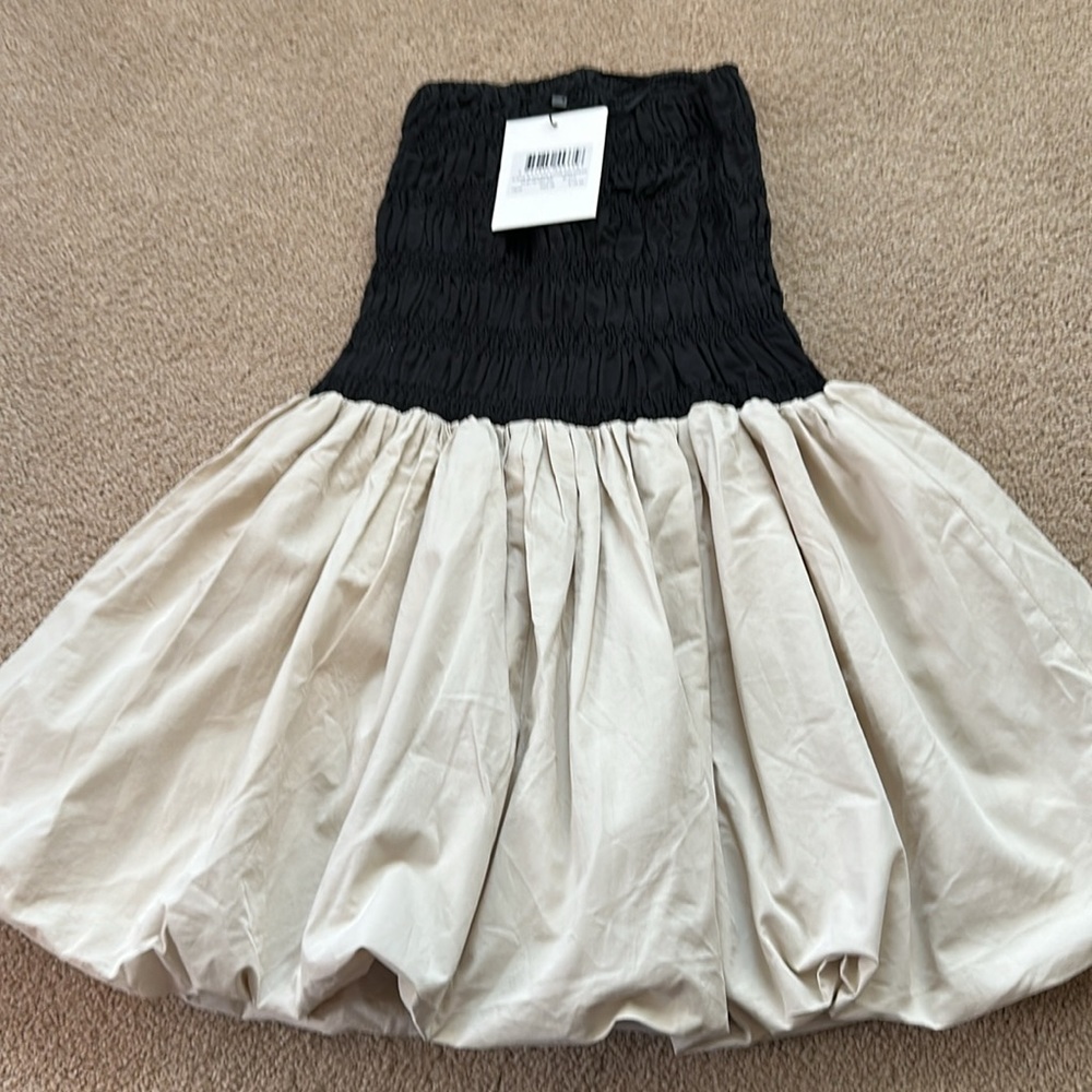 DISSH Black and Cream Strapless Mini Dress - Picture 8 of 14